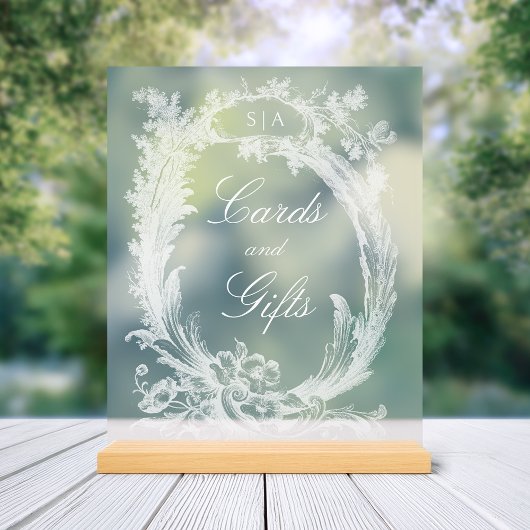 Elegante klassieke Franse rococo floraal Acryl Bord