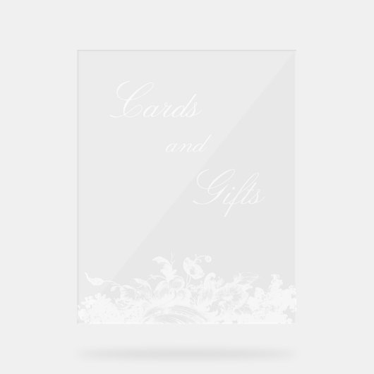 Elegante klassieke Franse rococo floraal Acryl Bord (Voorkant)