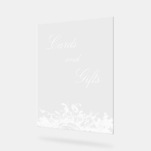 Elegante klassieke Franse rococo floraal Acryl Bord (Hoek)