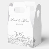 Elegante klassieke Franse rococo floraal Bedankdoosjes (Geopend)