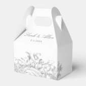 Elegante klassieke Franse rococo floraal Bedankdoosjes (Voorkant Zijde)