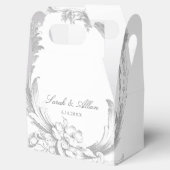 Elegante klassieke Franse rococo floraal Bedankdoosjes (Geopend)