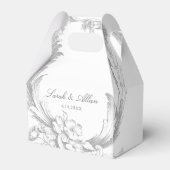 Elegante klassieke Franse rococo floraal Bedankdoosjes (Voorkant Zijde)