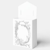 Elegante klassieke Franse rococo floraal Bedankdoosjes (Geopend)