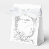 Elegante klassieke Franse rococo floraal Bedankdoosjes (Voorkant Zijde)