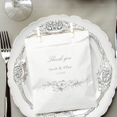 Elegante klassieke Franse rococo floraal Bedankzakje