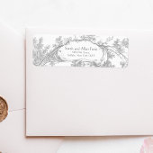 Elegante klassieke Franse rococo floraal Etiket