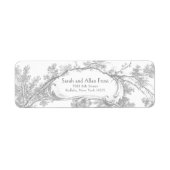 Elegante klassieke Franse rococo floraal Etiket (Voorkant)