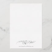 Elegante klassieke Franse rococo floraal Folie Uitnodiging (Achterkant)