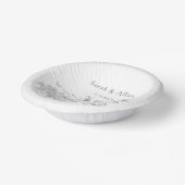 Elegante klassieke Franse rococo floraal Papieren Kommen (Gebogen)