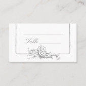 Elegante klassieke Franse rococo floraal Plaatskaartje (Voorkant)