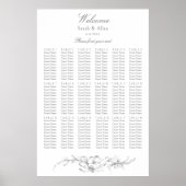 Elegante klassieke Franse rococo floraal Poster (Voorkant)