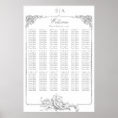 Elegante klassieke Franse rococo floraal Poster (Voorkant)