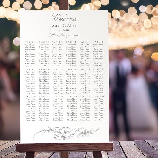 Elegante klassieke Franse rococo floraal Poster