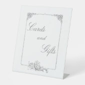 Elegante klassieke Franse rococo floraal Reclamebord Met Voetstuk (Voorkant)