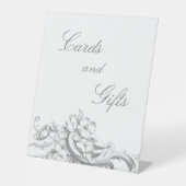 Elegante klassieke Franse rococo floraal Reclamebord Met Voetstuk (Voorkant)