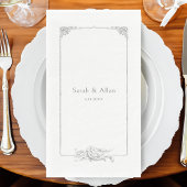 Elegante klassieke Franse rococo floraal Servet