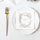 Elegante klassieke Franse rococo floraal Servet