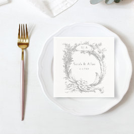 Elegante klassieke Franse rococo floraal Servet