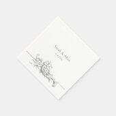 Elegante klassieke Franse rococo floraal Servet (Hoek)