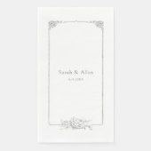 Elegante klassieke Franse rococo floraal Servet (Voorkant)