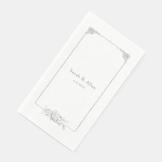 Elegante klassieke Franse rococo floraal Servet (Hoek)