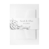 Elegante klassieke Franse rococo floraal Uitnodigingen Wikkel (Voorkant Voorbeeld)