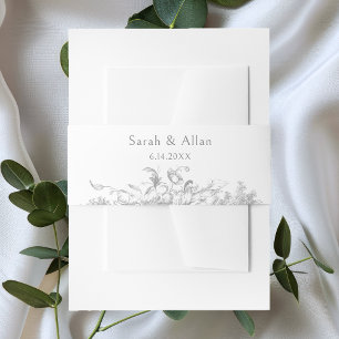 Elegante klassieke Franse rococo floraal Uitnodigingen Wikkel