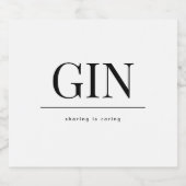 elegante klassieke GIN bruiloft Likeurfles Etiket (Enkel label)