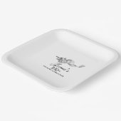 Elegante Klassieke Golf 100ste Verjaardagspartij D Papieren Bordje (Gebogen)