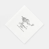 Elegante klassieke golf 19e verjaardagspartij Cust Servet (Hoek)