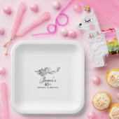 Elegante Klassieke Golf 40e Verjaardagspartij Doua Papieren Bordje (Feest)