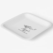 Elegante Klassieke Golf 40e Verjaardagspartij Doua Papieren Bordje (Gebogen)