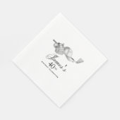 Elegante Klassieke Golf 40e Verjaardagspartij Doua Servet (Hoek)