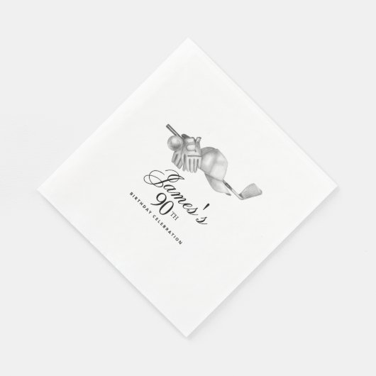 Elegante Klassieke Golf 90ste Verjaardagspartij Do Servet (Hoek)