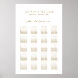 Elegante Klassieke Gouden Formele Trouwzaalstoelen Poster