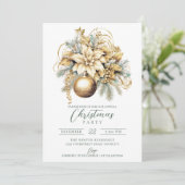 Elegante klassieke gouden groene luxe kerst kaart (Staand voorkant)