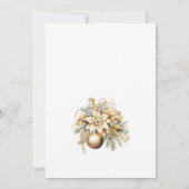 Elegante klassieke gouden groene luxe kerst kaart (Achterkant)