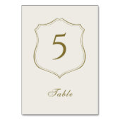 Elegante klassieke gouden kuif monogram bruiloft kaart (Voorkant)