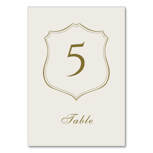 Elegante klassieke gouden kuif monogram bruiloft kaart (Voorkant)