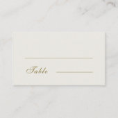 Elegante klassieke gouden kuif monogram bruiloft plaatskaartje (Voorkant)