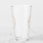 Elegante Klassieke Gouden Monogram Beginletter Tro Glas (Links)