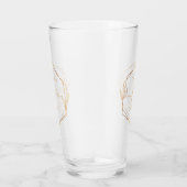Elegante Klassieke Gouden Monogram Beginletter Tro Glas (Rechts)
