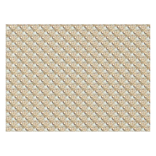 Elegante klassieke gouden munt luxe kerstboeket tafelkleed (Voorkant (Horizontaal))