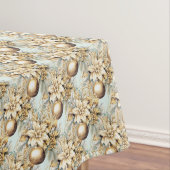 Elegante klassieke gouden munt luxe kerstboeket tafelkleed (Voorbeeld)