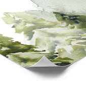 Elegante klassieke groen bos bergen bruiloft poster (Hoek)