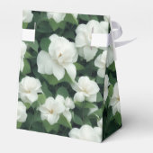 Elegante klassieke groene botanische witte bloemen bedankdoosjes (Achterkant)