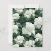 Elegante klassieke groene botanische witte bloemen bedankkaart (Achterkant)