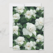 Elegante klassieke groene botanische witte bloemen kaart (Achterkant)