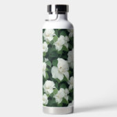 Elegante klassieke groene botanische witte bloemen waterfles (Rechts)
